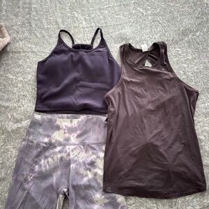 Purple and Gray Women's Activewear Set